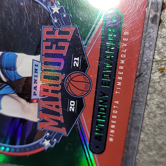Rookie Card. Anthony Edwards. Panini Marquee. Green prizim. Mint - Picture 2 of 7